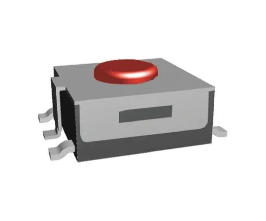 64-0375-07　Red Button Tactile Switch, Single Pole Single Throw (SPST) 50 mA @ 24 V dc 0.27mm　FSM1LPA