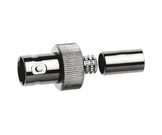 64-0638-27　Telegartner Straight 75Ω Cable Mount BNC Connector, jack, Nickel, Clamp, Crimp Termination　J01003A0031