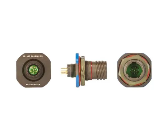 64-0574-10　Souriau 8D Series, 6 Way Panel Mount MIL Spec Circular Connector Receptacle, Pin Contacts,Shell Size 09, Screw　8D7C09W35PN