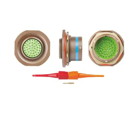 64-0573-10　Souriau 8LT Series, 41 Way Panel Mount MIL Spec Circular Connector Receptacle, Pin Contacts,Shell Size 21, Bayonet　8LT721B41PN