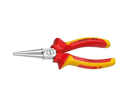 64-0619-69　Gedore 160 mm Steel Round Nose Pliers, Jaw Length: 48mm　VDE 8122-160 H