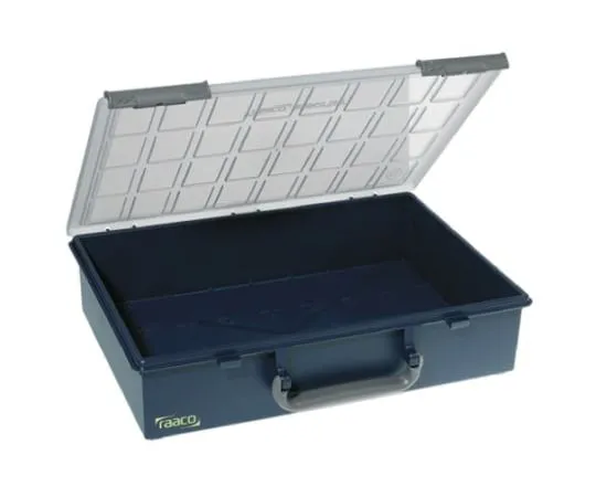 64-0627-83　Raaco Blue PP, Adjustable Compartment Box, 78mm x 338mm x 261mm　136235