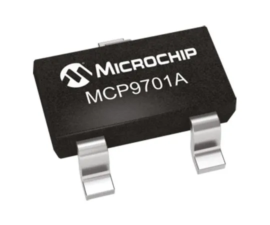 64-0459-74　Microchip MCP9701AT-E/TT, Voltage Temperature Sensor -40 → +125 °C ±2°C Analogue, 3-Pin SOT-23　MCP9701AT-E/TT