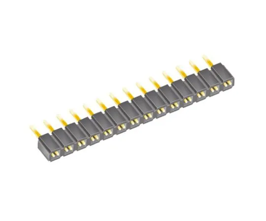 64-0594-88　Samtec SLW Series 2.54mm Pitch 14 Way 1 Row Straight PCB Socket, Through Hole, Solder Termination　SLW-114-01-G-S