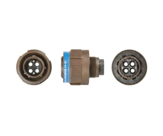 64-0574-73　Souriau 8D Series, 4 Way Cable Mount MIL Spec Circular Connector Plug, Pin Contacts,Shell Size 13, Screw Coupling,　8D5E13W04AN