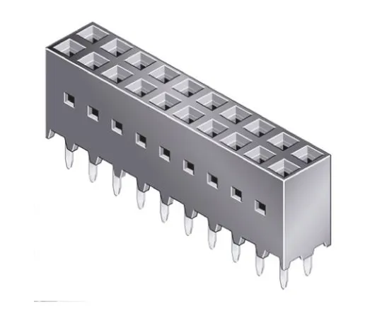 64-0611-64　Amphenol FCI 76342 Series 2.54mm Pitch 20 Way 2 Row Vertical PCB Socket, Through Hole, Solder Termination　76342-310LF