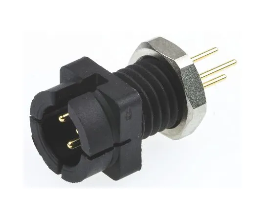 64-0444-27　Binder 709 Series Subminiature Panel Mount Connector, 3 contacts Socket　09-9749-20-03