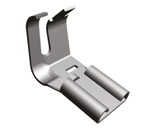 64-0491-98　TE Connectivity FASTON .250 Series Uninsulated Crimp Flag Terminal, 3mm² to 5mm², 12AWG to 10AWG, Tin Plated　60851-1