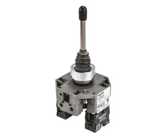 64-0498-15　Schneider Electric, Harmony XD2 Chrome Joystick Push Button, SPST-2NO, 22.3mm Spring Return, Stay Put Screw　XD2GA8451