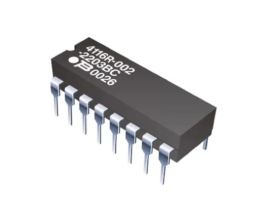 64-0478-99　Bourns Isolated Resistor Network 4.7kΩ ±2% 7 Resistors, 2W Total, DIP package 4100R Through Hole　4114R-1-472LF