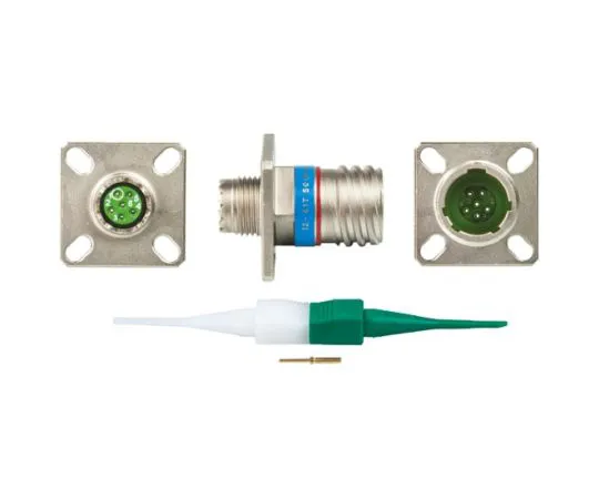 64-0573-29　Souriau 8D Series, 6 Way Panel Mount MIL Spec Circular Connector Receptacle, Pin Contacts,Shell Size 09, Screw　8D009F35PN