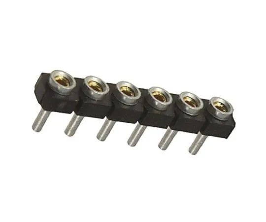 64-0594-59　Samtec SL Series 2.54mm Pitch 6 Way 1 Row Straight PCB Socket, Through Hole, Solder Termination　SL-106-T-10