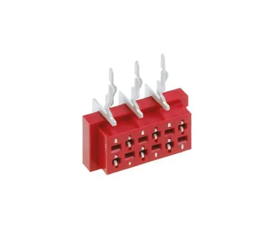 64-0463-80　Amphenol TMM Series 1.27 mm, 2.54 mm Pitch 10 Way 2 Row Right Angle PCB Socket, Through Hole, Solder Termination　TMM-5-0-10-1