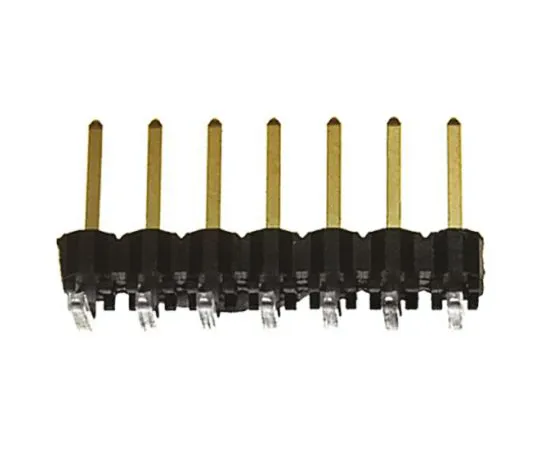 64-0590-71　Samtec TSW, 7 Way, 1 Row, Right Angle Pin Header　TSW-107-08-L-S-RA