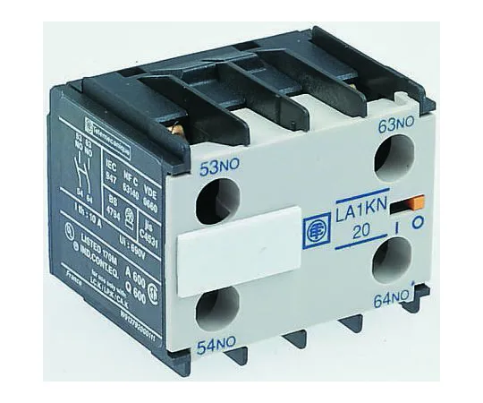 64-0542-95　Schneider Electric LA1K, NO/3NC (4), Auxiliary Contact, Clip On, 10 A　LA1KN13