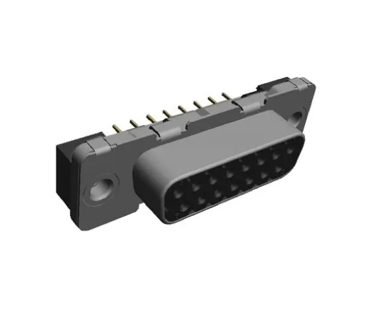 64-0376-13　TE Connectivity Amplimite HDP-20 Series, 15 Way Through Hole PCB D-sub Connector Socket, 2.74mm Pitch, with Boardlocks,　2-338314-2