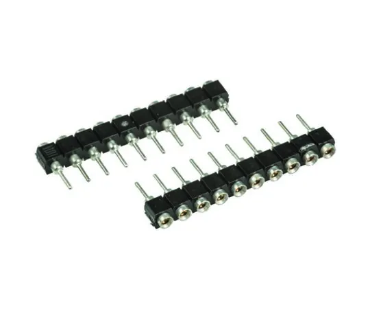 64-0595-43　Samtec SS Series 2.54mm Pitch 12 Way 1 Row Straight PCB Socket, Through Hole, Solder Termination　SS-112-T-2-N