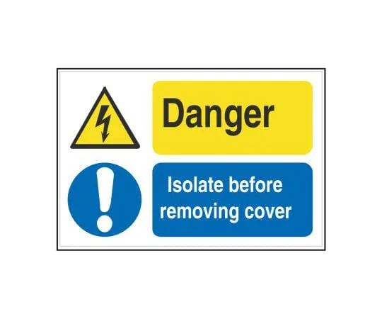 64-0635-23　RS PRO Danger Label (English), Black/Blue/White/Yellow Self-Adhesive Vinyl　776-0951
