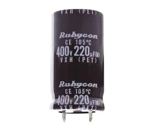 64-0507-43　Rubycon 100μF 450V dc Aluminium Electrolytic Capacitor, Through Hole 22 x 25mm +105°C 22mm 10mm　450VXH100MEFCSN22X25