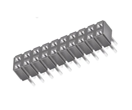 64-0589-96　Samtec CES Series 2.54mm Pitch 20 Way 2 Row Straight PCB Socket, Through Hole, Through Hole Termination　CES-110-01-T-D