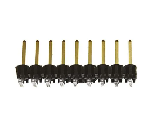64-0590-85　Samtec TSW, 9 Way, 1 Row, Right Angle Pin Header　TSW-109-08-L-S-RA