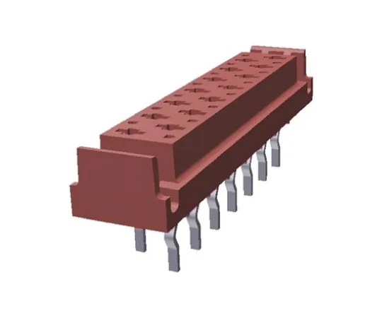 64-0385-27　TE Connectivity Micro-MaTch Series 2.54mm Pitch 14 Way 2 Row Straight PCB Socket, Through Hole, Solder Termination　1-338068-4