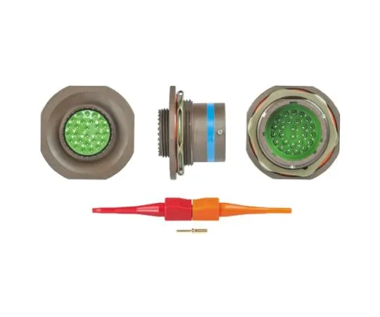 64-0573-02　Souriau 8LT Series, 26 Way Panel Mount MIL Spec Circular Connector Receptacle, Pin Contacts,Shell Size 17, Bayonet　8LT717B26PN