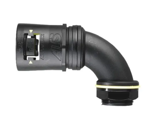 64-0369-19　Adaptaflex 90° Elbow Cable Conduit Fitting, Nylon 66 Black 28mm nominal size M25　7TCA296170R0404  AT28/M25/C90/BLY