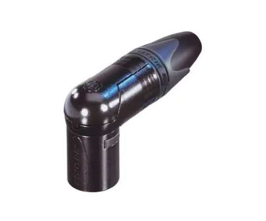 64-0387-22　Neutrik 4 Way Right Angle Cable Mount XLR Connector, Male, Gold over Nickel Plated Contacts, 50 V　NC4MRX-B