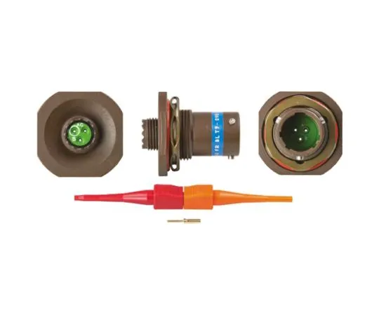64-0572-96　Souriau 8LT Series, 3 Way Panel Mount MIL Spec Circular Connector Receptacle, Pin Contacts,Shell Size 09, Bayonet　8LT709B98PN