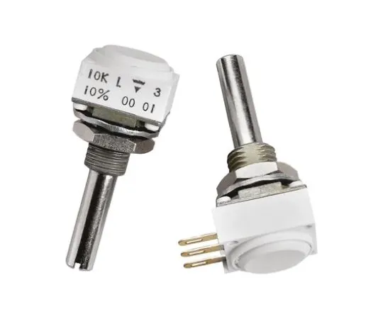 64-0485-95　Vishay 2 Gang Rotary Cermet Potentiometer with a 6 mm Dia. Shaft, 50kΩ, ±10%, 0.1W, Linear P11L2V0FLSY00503KA　P11L2V0FLSY00503KA