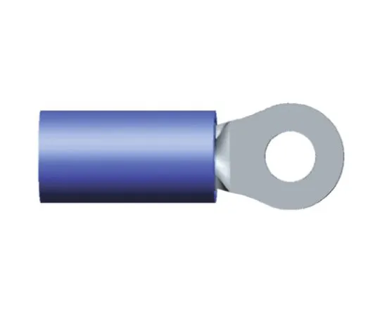 64-0379-04　TE Connectivity PLASTI-GRIP Series Insulated Crimp Ring Terminal, M2.5 Stud Size, 1mm² to 2.6mm² Wire Size, Blue　34157