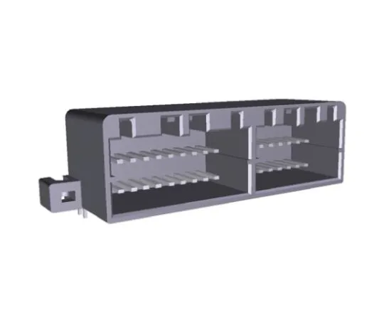64-0398-09　TE Connectivity MULTILOCK 040 II Series 2.5mm Pitch 36 Way 2 Row Right Angle PCB Socket, Through Hole, Solder　179059-6