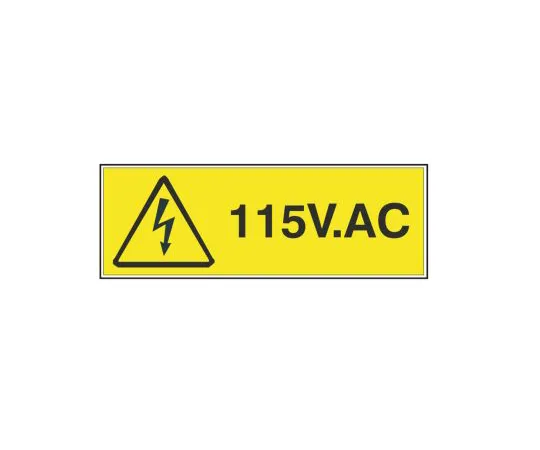 64-0635-26　RS PRO Electricity Danger Label (English), Black/Yellow Self-Adhesive Vinyl　776-0970