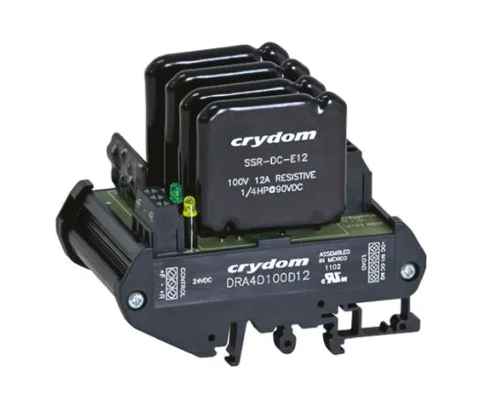 64-0612-05　Sensata / Crydom 12 A Solid State Relay, DC, DIN Rail, 100 V dc Maximum Load　DRA4D100E12