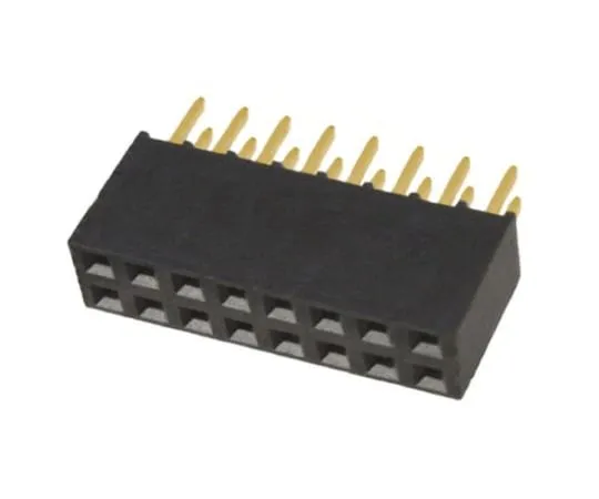 64-0580-48　Samtec SSQ Series 2.54mm Pitch 16 Way 2 Row Straight PCB Socket, Through Hole, Solder Termination　SSQ-108-01-G-D
