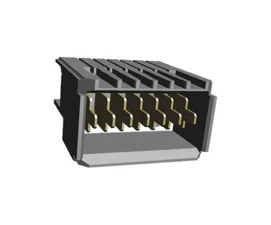 64-0374-44　TE Connectivity Z-PACK, 7 Way, 1 Row, Right Angle Backplane Connector　120957-1