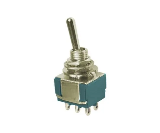 64-0375-14　TE Connectivity Double Pole Double Throw (DPDT) Toggle Switch, Latching, Panel Mount　MTA206N