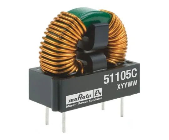 64-0368-29　Murata 5 mH Leaded Inductor, 1.2A Idc, 197mΩ Rdc 5100　51505C