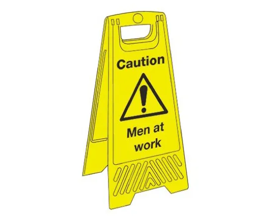 64-0566-76　RS PRO General danger Folding Sign (English), Black/Yellow PVC　763-1917