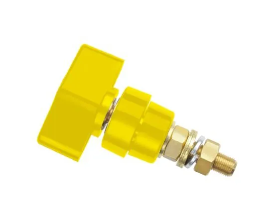 64-0517-78　Schutzinger 4mm Yellow Terminal Post, 1kV, 100A, M8 x 0.75 Thread　POL 102 / GE