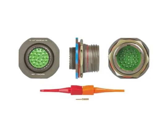 64-0572-53　Souriau 8D Series, 26 Way Panel Mount MIL Spec Circular Connector Receptacle, Pin Contacts,Shell Size 17, Screw　8D717W26PN
