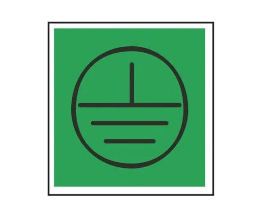 64-0635-24　RS PRO Earth Label, Black/Green Self-Adhesive Vinyl　776-0958