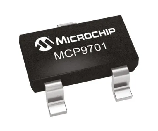 64-0596-09　Microchip MCP9701T-E/TT, Voltage Temperature Sensor -40 → +125 °C ±4°C Analogue, 3-Pin SOT-23　MCP9701T-E/TT