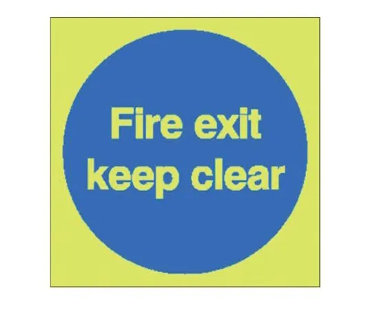 64-0566-82　RS PRO Vinyl Fire Safety Sign, Fire Safety Sign With English Text Self-Adhesive, 150 x 150mm　763-1945