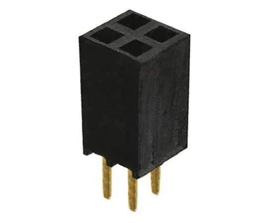 64-0580-58　Samtec SSW Series 2.54mm Pitch 4 Way 2 Row Straight PCB Socket, Through Hole, Solder Termination　SSW-102-02-G-D