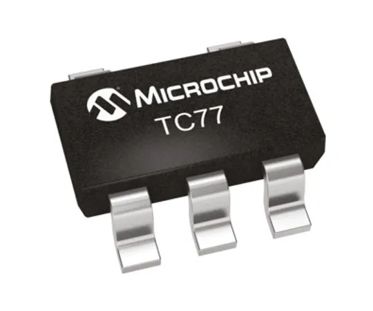 64-0596-30　Microchip, Temperature Sensor -55 → +125 °C ±3°C Serial-Microwire, Serial-SPI, 5-Pin SOT-23　TC77-3.3MCTTR