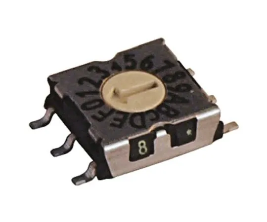 64-0578-70　Hartmann, 16 Position, Hexadecimal Complement Rotary Switch, 100 mA @ 42 V, Through Hole　P25SMT106