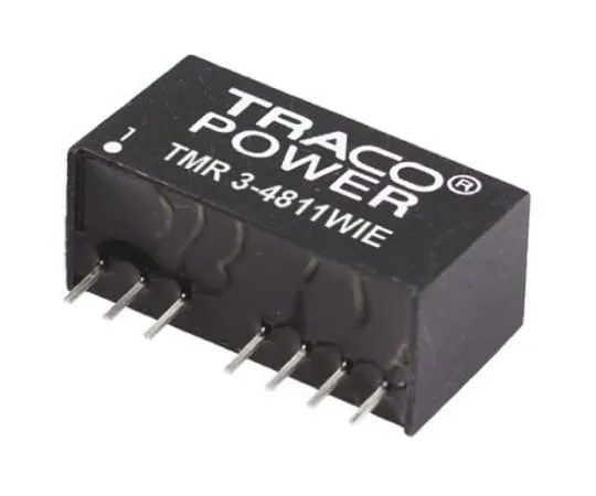 64-0607-25　TRACOPOWER TMR 3WIE 3W Isolated DC-DC Converter Through Hole, Voltage in 18 → 75 V dc, Voltage out 5V dc　TMR 3-4811WIE