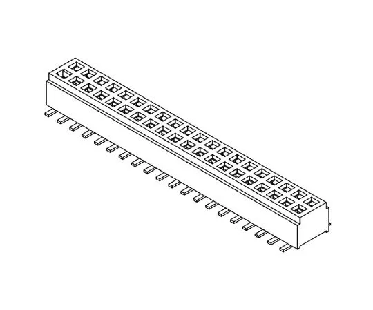 64-0590-08　Samtec CLM Series 1mm Pitch 10 Way 2 Row Straight PCB Socket, Surface Mount, Solder Termination　CLM-105-02-L-D
